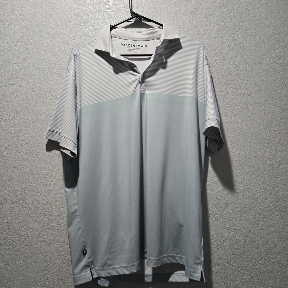 Mizzen+Main Light Gray Polo Shirt